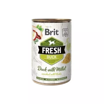 Brit Fresh Dog konzerva Duck with Millet 400g