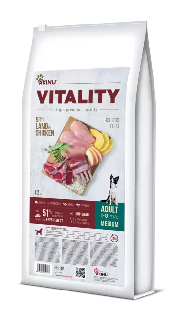 Akinu VITALITY dog adult medium lamb & chicken 12kg
