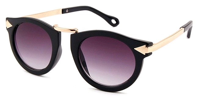 Eclipse Sunglasses Kids Black Plastic frame with Copper temples and Gradient smoke lens Eclipse Sunglasses Kids Black Plastic frame with Copper temples and Gradient smoke lens
