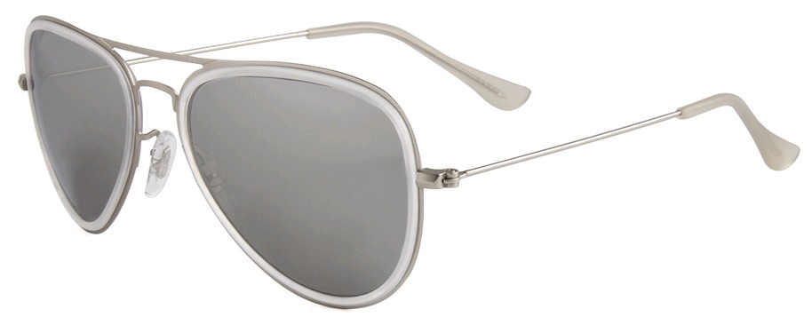 Eclipse Sunglasses Matte Silver steel disc frame with Silver Revo coating lens Eclipse Sunglasses Matte Silver steel disc frame with Silver Revo coating lens