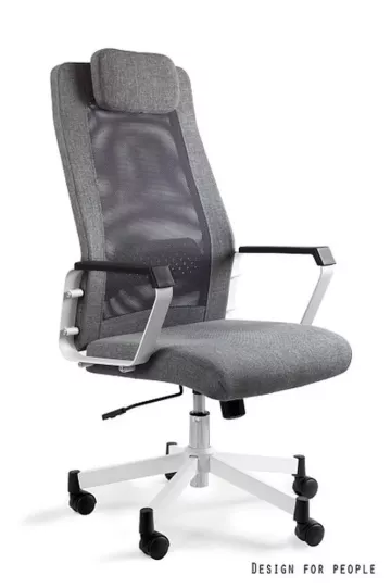 UNIQUE UNIQUE Kancelářská židle Fox, šedá/bílá