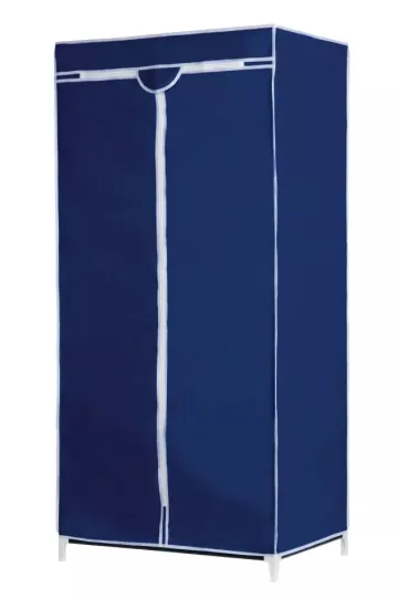 Textilní šatní skříň 75x50x160cm tmavě modrá
