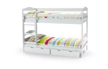 Halmar Halmar Bílá patrová postel SAM 80 x 190 cm +…
