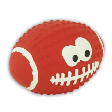 Akinu hračka pro psa latex míč rugby červený 10cm