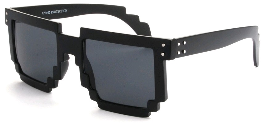Eclipse Sunglasses Matte black Pixel frame with Smoke lens Eclipse Sunglasses Matte black Pixel frame with Smoke lens