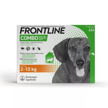 FRONTLINE COMBO spot-on pro psy S (2-10kg)-3x0,67ml