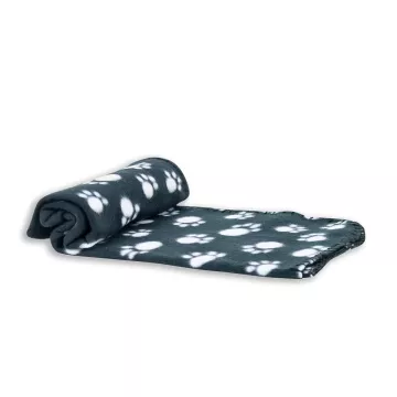 Akinu deka fleece s tlapkami 100x70 cm Barva: Černá