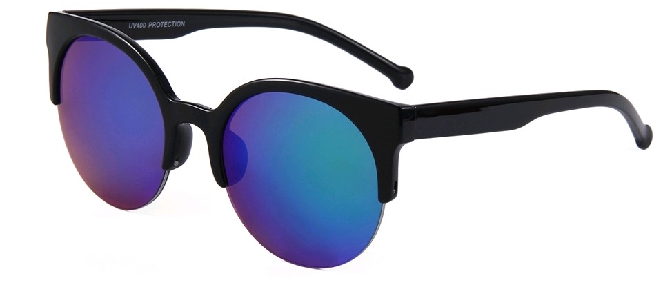 Eclipse Sunglasses Black Copper frame with Blue-Green mirror lens Eclipse Sunglasses Black Copper frame with Blue-Green mirror lens
