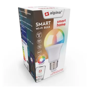 Chytrá žárovka LED RGB WIFI bílá + barevná E27