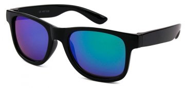 Sluneční brýle Eclipse Plastic Black frame with Blue-Green mirror lens Sluneční brýle Eclipse Plastic Black frame with Blue-Green mirror lens