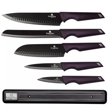 Sada nožů s magnetickým držákem 6 ks Purple…
